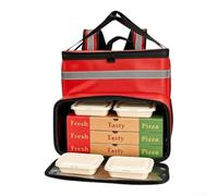 Corelisear Oxford Cloth Pizza Delivery Bag Expandable Design(Red) | Sturdy Oxford cloth, rain resistant, tear proof, long lasting, protects meals from elements