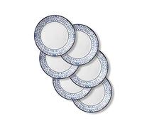 Corelle 3129B Chip Resistant 1137568 Style Collection Lunch Plates, Glass, Portofino, Blue