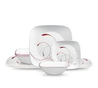 Corelle 12 Piece Dinner Set, Splendor, Service for 4, Chip Resistant Dinnerware, Includes 26cm Dinner Plates, 17cm Salad/Side Plates and 650ml Soup/Cereal Bowls