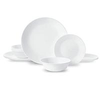 Corelle (12-piece (mugs not included)) - Livingware Piece Dinnerware Set, Winter Frost White , Service for 4 (12-piece (mugs not included))