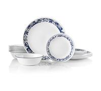 Corelle 18-Piece Service for 6, Chip Resistant, True Blue Dinnerware Set