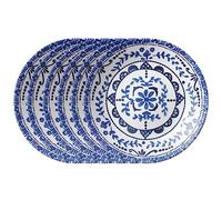 Corelle 6-Piece Chip Resistant Appetizer Plates, Glass, Portofino