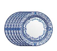 Corelle 3129A 6-Piece Chip Resistant Dinnerware Set, Glass, Portofino, Blue