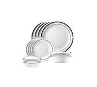 Corelle Brasserie 16 pc Dinnerware Set, Service for 4, White