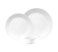 CORELLE Dinner Set (12-Piece, Winter Frosted White) for 4, 4 Dinner Plates, Dessert Plates and Bowls, 3 Times More Durable, Half The Space and Weight of Ceramic, Up to 80%