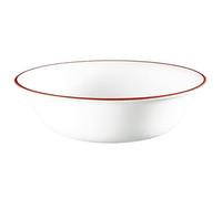 Corelle Dinnerware Set (4pc Set, Crimson Trellis)-Set for 4 | Includes 4 x Cereal/Soup Bowls | 80% Recycled Glass | 3 X More Durable, Half the Space & Weight of Traditional Ceramic
