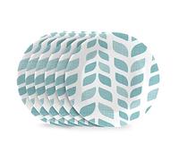 Corelle Global Collection Vitrelle 6-Piece Appetizer Plates Set, Triple Layer Glass and Eco-Friendly, 6-3/4-Inch Lightweight Round Plates, Northern Pines