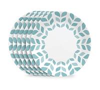 Corelle Global Collection Vitrelle 6-Piece Dinner Lunch Set, Triple Layer Recycled Glass, Lightweight Eco-Friendly Round 8-1/2-Inch Plates Set, Northern Pines