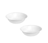 Corelle Livingware 2 qt. White Glass Winter Frost Serving Bowl 2 pk