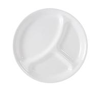 Corelle Livingware Winter Frost White 10.25" Divided Dinner Plate (Set of 8)
