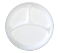 Corelle Livingware Winter Frost White 10.25" Divided Dinner Plate (Set of 8)