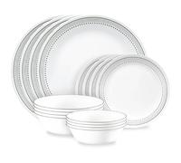 Corelle® Mystic Gray 16-Piece Mugless Dinnerware Set, Service for 4