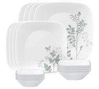 Corelle Square Amalie 16-Piece Dinnerware Set, Service for 4