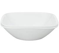 Corelle Vitrelle 1-Qt Serving Bowl, Large Serving Bowl, Triple Layer Glass, Crack and Chip Resistant, Square Serving Trays, 7.75"W x 2.25"H (Set of 2) White