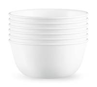 Corelle Vitrelle 28-oz Soup/Cereal Bowls Set of 6, Chip & Crack Resistant Dinnerware Bowls for Soup, Ramen, Cereal and More, Triple Layer Glass, Winter Frost White