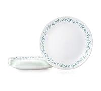 Corelle Vitrelle 8-Piece Dinner Plates Set, Triple Layer Glass and Chip Resistant, Lightweight Round, Country Cottage
