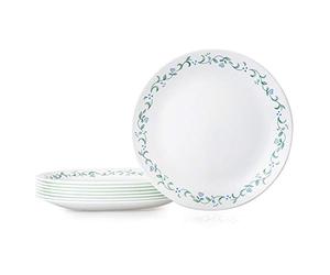 Corelle Vitrelle 8-Piece Dinner Plates Set, Triple Layer Glass and Chip Resistant, Lightweight Round, Country Cottage