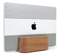 COREMINDED Adjustable Vertical Laptop Stand for Desk, Wooden Laptop Holder, MacBook Pro Stand, Wood Mac Air Dock (Solid Walnut)