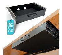 COREMINDED Storage Drawer - Carbon Steel Underdesk Drawer Slide Out, 17.7 x 12 x 4 in, Matte Black - Premium Quality, Ergonomic Organization, Cable Management, Versatile Sizes, Luxe Extras