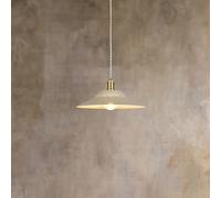 COREP Louise pendant light, ivory, Ø 38 cm, metal
