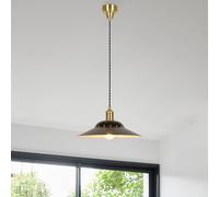 COREP Louise pendant light, matt black, Ø 38 cm, metal