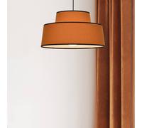 COREP Mallorca hanging light, caramel, Ø 38 cm, cotton
