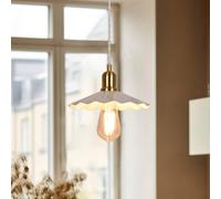 COREP Suzette pendant light, white, Ø 22 cm, metal
