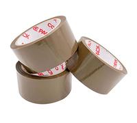 CorePack Strong Packaging Tape | 48MM x 66M | Secure and Sticky Packing Tape Suitable for a Heavy Duty Seal on Shipping Parcels & Boxes (Brown, 3 Pack)