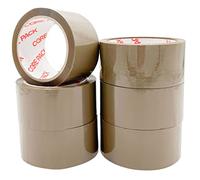 CorePack Strong Packaging Tape | 48MM x 66M | Secure and Sticky Packing Tape Suitable for a Heavy Duty Seal on Shipping Parcels & Boxes (Brown, 6 Pack)