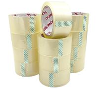 CorePack Strong Packaging Tape | 48MM x 66M | Secure and Sticky Packing Tape Suitable for a Heavy Duty Seal on Shipping Parcels & Boxes (Clear, 12 Pack)