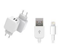 CoreParts MBXUSB-AC0007 12W Dual USB-A AC Charger White MFi-Certified
