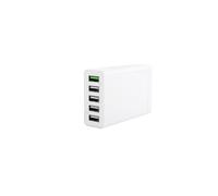 CoreParts MBXUSBA-AC0004 6-Port USB-A Charger, 5V 2.4A per Port, 8A 40W Total, Black, with 1.2m EU Power Cord