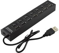 CoreParts USB to 7 Ports USB2.0 HUB Black, COREPARTS SPARES (Black)