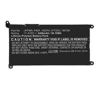 CoreParts Laptop Battery, 41Wh Li-Pol 11.4V 3600mAh, Black, VM732, VM732-CP