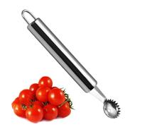 Corer for Tomatoes and Strawberries for Removing the Stem Made of Stainless Steel Hollow Spoon/Tomato Trunk Remover, with Serrated Edge Tomatoes Cherries, Pineapple, Strawberries, Kitchen Cooking Tool