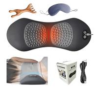 CoreRelief Pro 3-in-1 At-Home Back Therapy, Lombatech3-in-1 Home Spinal Decompression, Traction and Vibration with Heat, Lombatech3-in-1 Santavia Ergonomic Support Relief (Black,1 Fonction)
