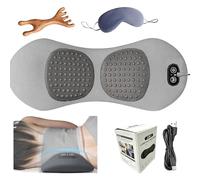 CoreRelief Pro 3-in-1 At-Home Back Therapy, Lombatech3-in-1 Home Spinal Decompression, Traction and Vibration with Heat, Lombatech3-in-1 Santavia Ergonomic Support Relief (Grey,3 Fonction)