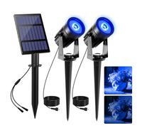 CORESLUX LED Solar Spot Lights Outdoor Garden Landscape Lamps, Outdoor Security Lights Garden Uplighters Waterproof IP65 Solar SpotLights Outdoor for Garden Yard Lawn Path (Blue)