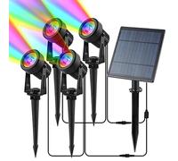 CORESLUX Solar Halloween Spotlights Outdoor, 4-in-1 Solar Color Changing Waterproof Lights, Multi-Color Landscape Spotlight, Outdoor Garden Lights Wall Uplighters for Christmas Pathway Tree.