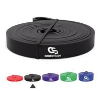 Coresteady Pull Up Bands & Resistance Bands - Rubber Heavy Duty Elastic Loop Band for Men & Women - Build Fit Power & Muscle - Training, Fitness Assist Pull Ups & Gym Exercise - Black, 10-30kg