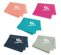 Coresteady Resistance Band For Men & Women - Exercise Band to Build Strength, Flexibility, Muscle & Tone - For Fitness, Stretching, Pilates, Physio & Yoga - With Exercise Guide (#8 5 SET, 2 Metre)