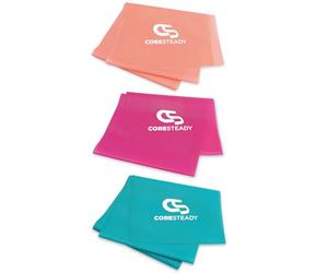 Coresteady Resistance Band For Men & Women - Exercise Band to Build Strength, Flexibility, Muscle & Tone - For Fitness, Stretching, Pilates, Physio & Yoga - With Exercise e-Guide