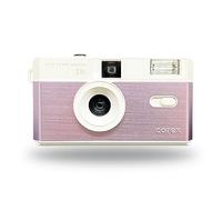 Corex Half Frame Reusable 35mm Camera CH1, Built in Flash and Compatible with 35mm Color Negative or B&W Film (Film and Battery NOT Included) (Tutu Pink) Limited Edition Free Blue and Yellow Filters