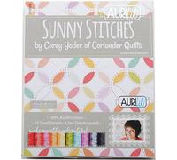Corey Yoder Sunny Stitches Aurifil Thread Kit 10 Small Spools 12 Weight - 100% Egyptian Cotton - Ideal for Hand Embroidery, Quilting, Topstitching, Decorative Sewing