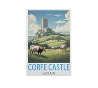 Corfe Castle Britain,Puzzle 1000 Pieces Of Paper Puzzles Suitable For Adults Children Families Stress Relief Puzzle Games(38x26cm)-AL37