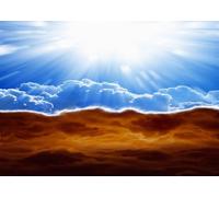 CORFOTO 1.5x1.2m Heaven and Hell Backdrop Dramatic Sky Background Blue Sky Light and Darkness Backdrop Weather Party Decoration Religious Church Event Easter Party Photo Prop