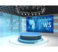 CORFOTO 1.5x1.2m Newsroom Backdrop News Set Backdrop News Reporter Backdrop News Show Backdrop School News Backdrop News Broadcast Hall Backdrop Newsman Kids Portrait Photo Props