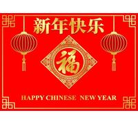 CORFOTO 1.8x1.2m Chinese Happy New Year Backdrop Red Lantern Chinese New Year Background for Photography Spring Festival Celebrate Event Decor Photo Studio Props