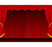 CORFOTO 1.8x1.2m Red Theater Curtain Backdrop Theater Opera Stage Photo Background Adults Wedding Hall Birthday Music Party Event Stage Show Decoration Photo Booth Props
