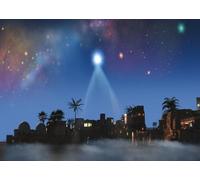 CORFOTO 2.1x1.5m Bethlehem Town Village Background Christmas Star Night Photography Backdrop Nativity Backdrop Christmas Night Manger Backdrop Church Christmas Decoration